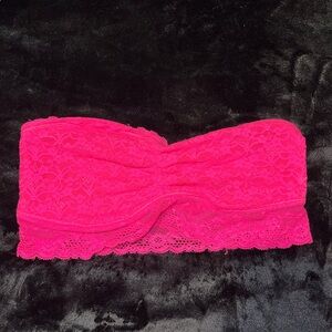 Aerie Neon Pink Lace Bandeau- Size M